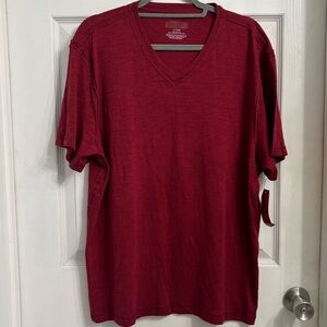 Alfani Men's Deep Red V-Neck Slim Fit Tee Shirt Size XL New With Tag